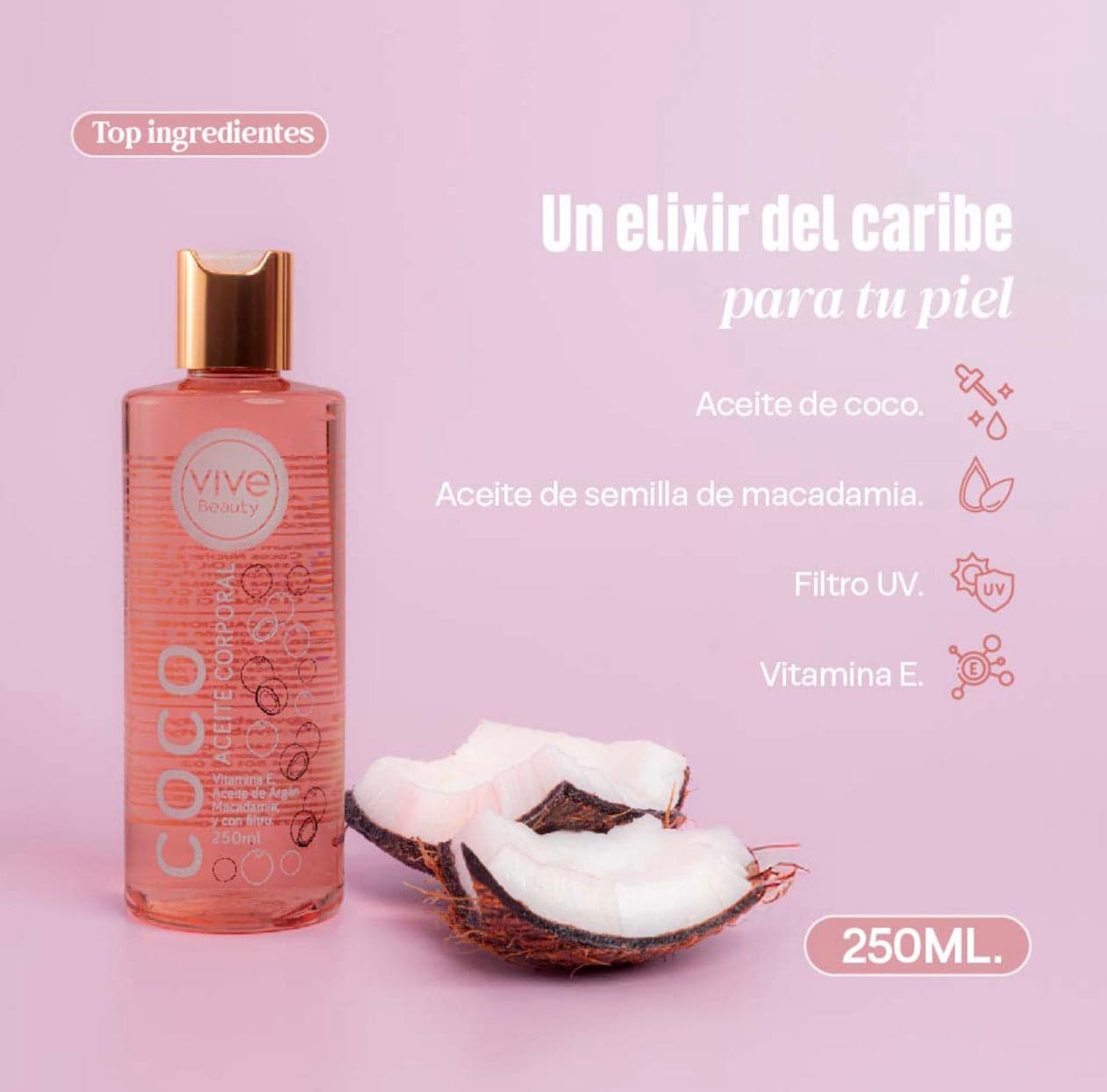 Aceite Corporal Vive Beauty 250 Ml - Imagen 3
